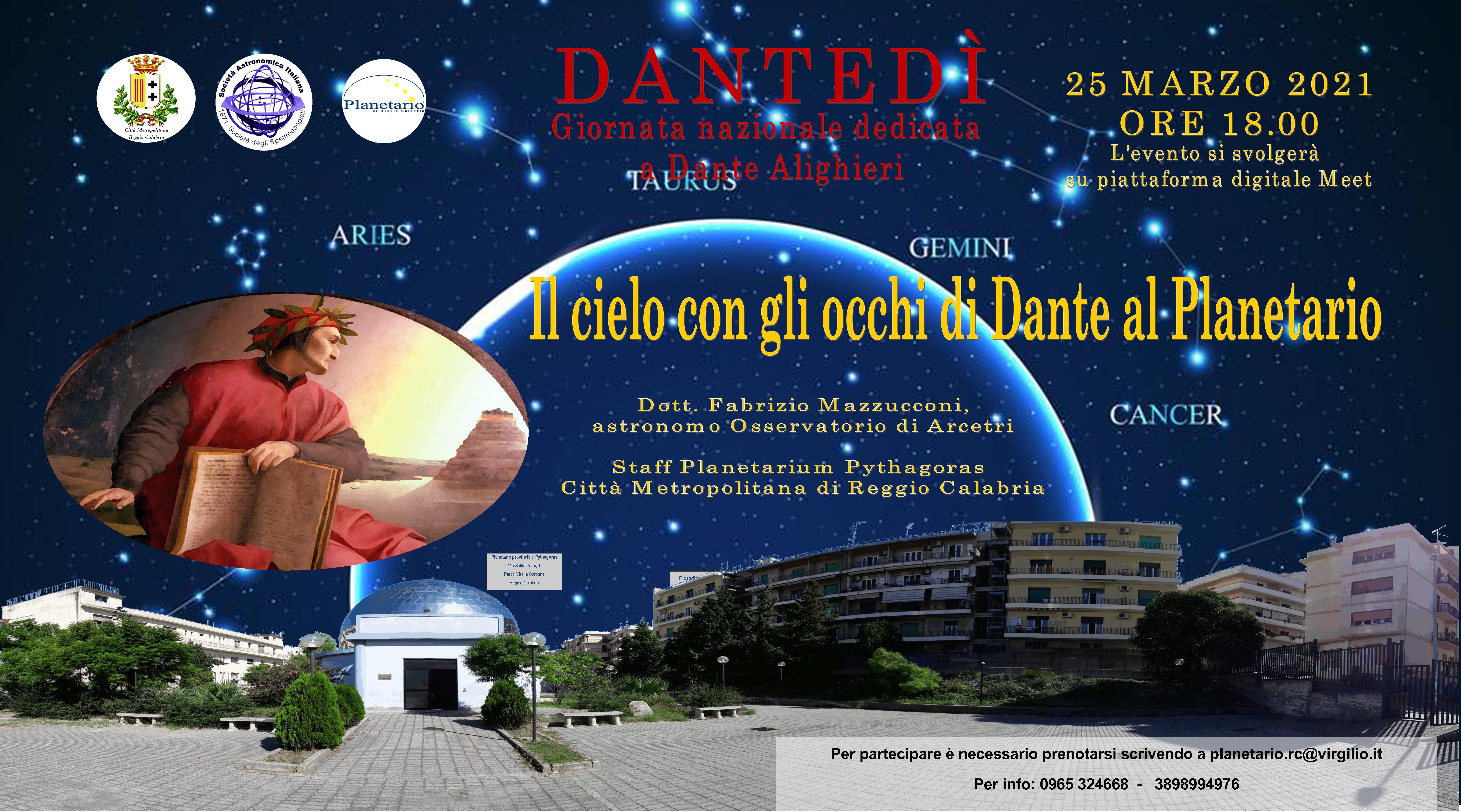 Il cielo con gli occhi di Dante al Planetario